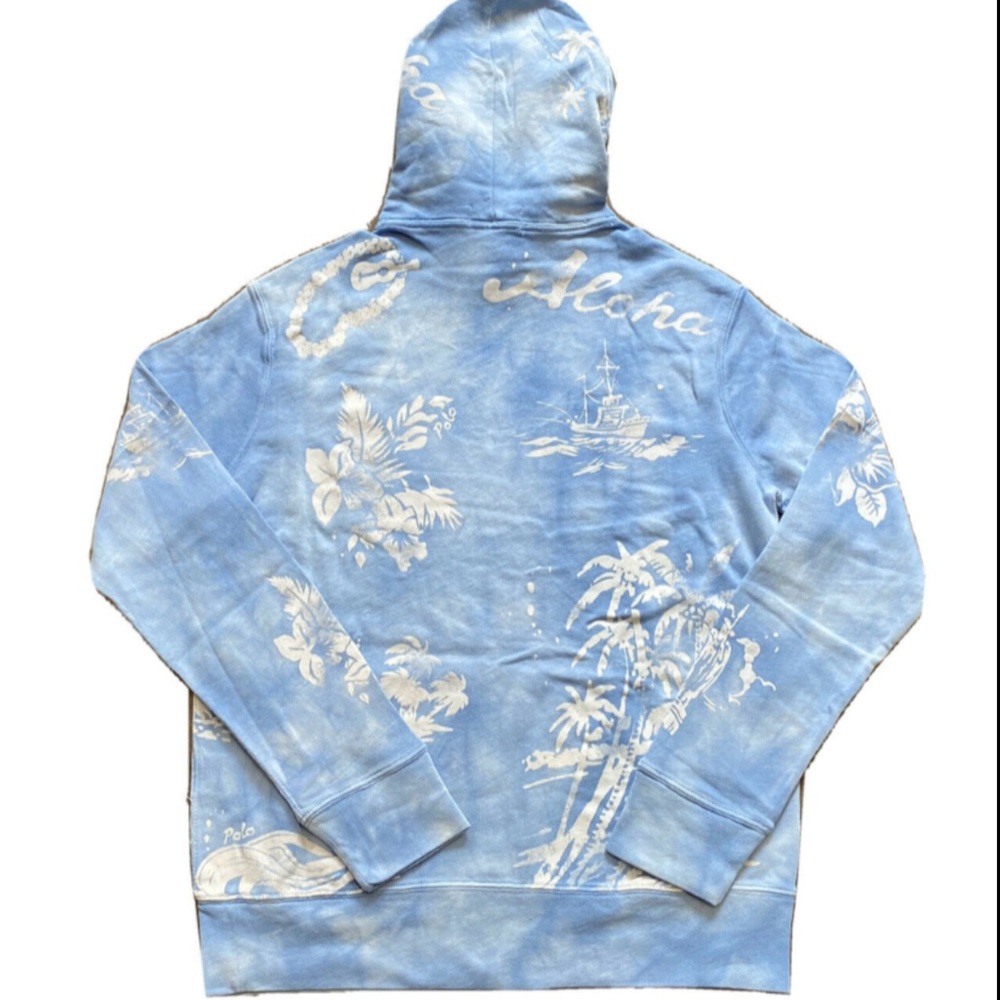 Polo Ralph Lauren Men's Medium Laguna Hawaiian Spa Terry Hoodie Sweatshirt NWT - Picture 10 of 10